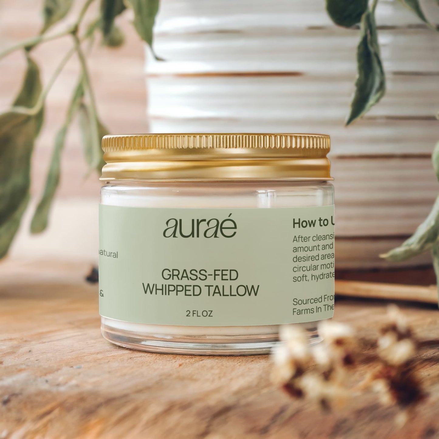 Whipped Grass-Fed Tallow Balm with Vanilla Bean